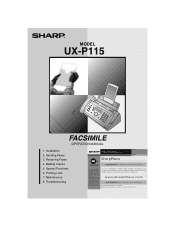 Sharp P115 UP-X115 Operation Manual