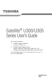 Toshiba U305-S5077 Toshiba Online Users Guide for Satellite U300/U305
