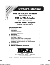 Tripp Lite U244-001-R Owners Manual