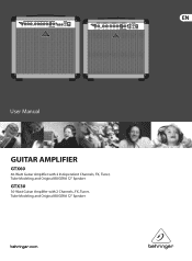 Behringer GUITAR AMPLIFIER GTX30 Manual