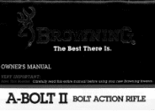 Browning A-Bolt Owners Manual