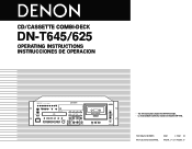 Denon DN-T625 Operating Instructions