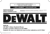 Dewalt DCE100B Instruction Manual