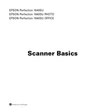 Epson Perfection 1640SU Office Scanner Basics