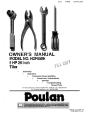 Poulan HDF550H User Manual