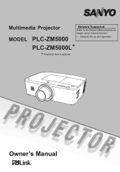 Sanyo PLC-ZM5000L Owners Manual
