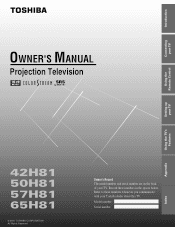 Toshiba 50H81 Owners Manual