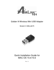 Airlink AWLL6075 Installation Guide (MAC OS)