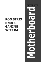 Asus ROG STRIX B760-G GAMING WIFI D4 Users Manual English