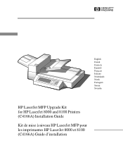 HP LaserJet 8000 HP LaserJet MFP Upgrade Kit for HP LaserJet 8000 and 8100 Printers -  Installation Guide, C4166-90901