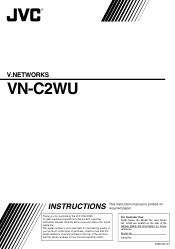 JVC VN-C2WU VN-C2WU Vnetworks Camera Instruction Manual (2073KB)