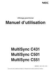 NEC C431 User Manual - French