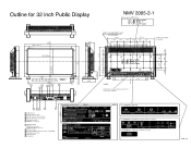 NEC LCD3210-BK-IT LCD3210-BK-IT Mechanical Drawing