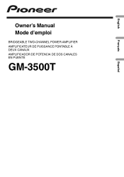 Pioneer GM-3500T Owner's Manual