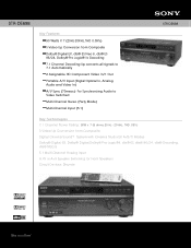 Sony STR-DE698/S Marketing Specifications