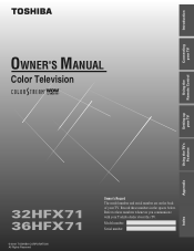Toshiba 36HFX71 Owners Manual