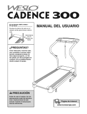 Weslo Cadence 300 Treadmill Spanish Manual