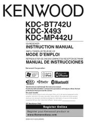 Kenwood KDC X493 Instruction Manual