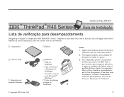 Lenovo ThinkPad R40 Brazilian Portuguese - Setup Guide for ThinkPad R40