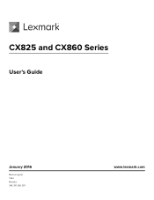 Lexmark CX825 User Guide