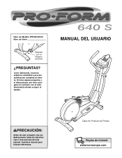 ProForm 640s Spanish Manual