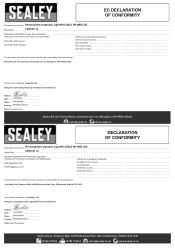Sealey LED1001 Declaration of Conformity
