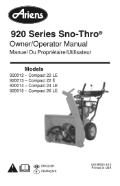 Ariens Compact 22 Owners Manual