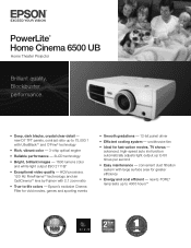 Epson PowerLite Home Cinema 6500 UB Product Brochure