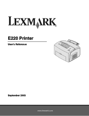 Lexmark E220 User's Reference