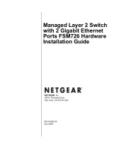 Netgear FSM726v3 FSM726v3 Hardware Installation Guide