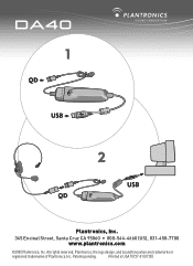 Plantronics DA40 USB User guide