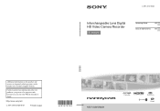 Sony NEX-VG20 Operating Guide