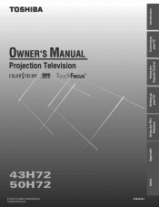 Toshiba 50H72 User Manual