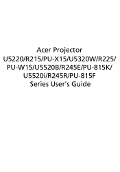 Acer U5320W User Manual