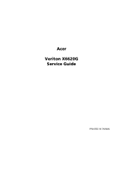 Acer Veriton X4620G Acer Veriton X4620G Desktop Service Guide
