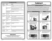 Cuisinart DGB-800 Quick Reference