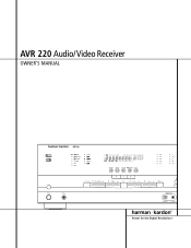 Harman Kardon AVR 220 Owners Manual