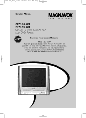 Magnavox 20MC4304 User manual,  English (US)