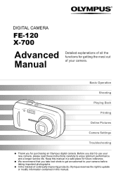 Olympus FE 120 FE-120 Advanced Manual (English)