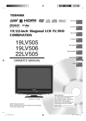 Toshiba 22LV505 Owner's Manual - English