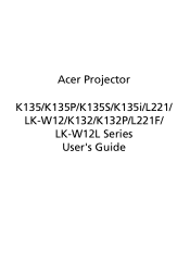 Acer K135i User Manual
