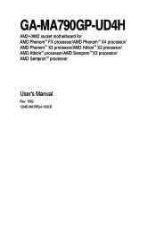 Gigabyte GA-MA790GP-UD4H Manual