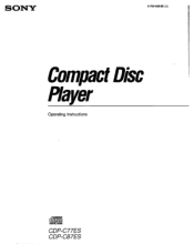 Sony CDP-C87ES Operating Instructions