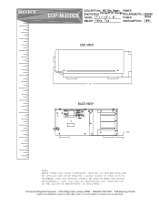 Sony CDP-M400CS Dimensions Diagrams (CDPM400CS)