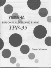 Yamaha YPP-35 Owner's Manual (image)