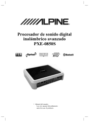 Alpine PXE-0850S Owners Manual 1