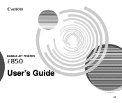 Canon PIXMA i850 User Guide