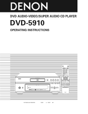 Denon DVD-5910 Owners Manual - English