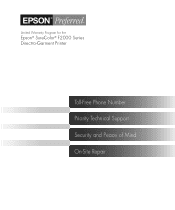 Epson F2000 Warranty Statement