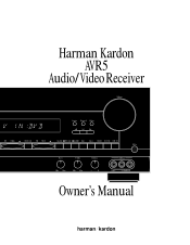 Harman Kardon AVR5 Owners Manual